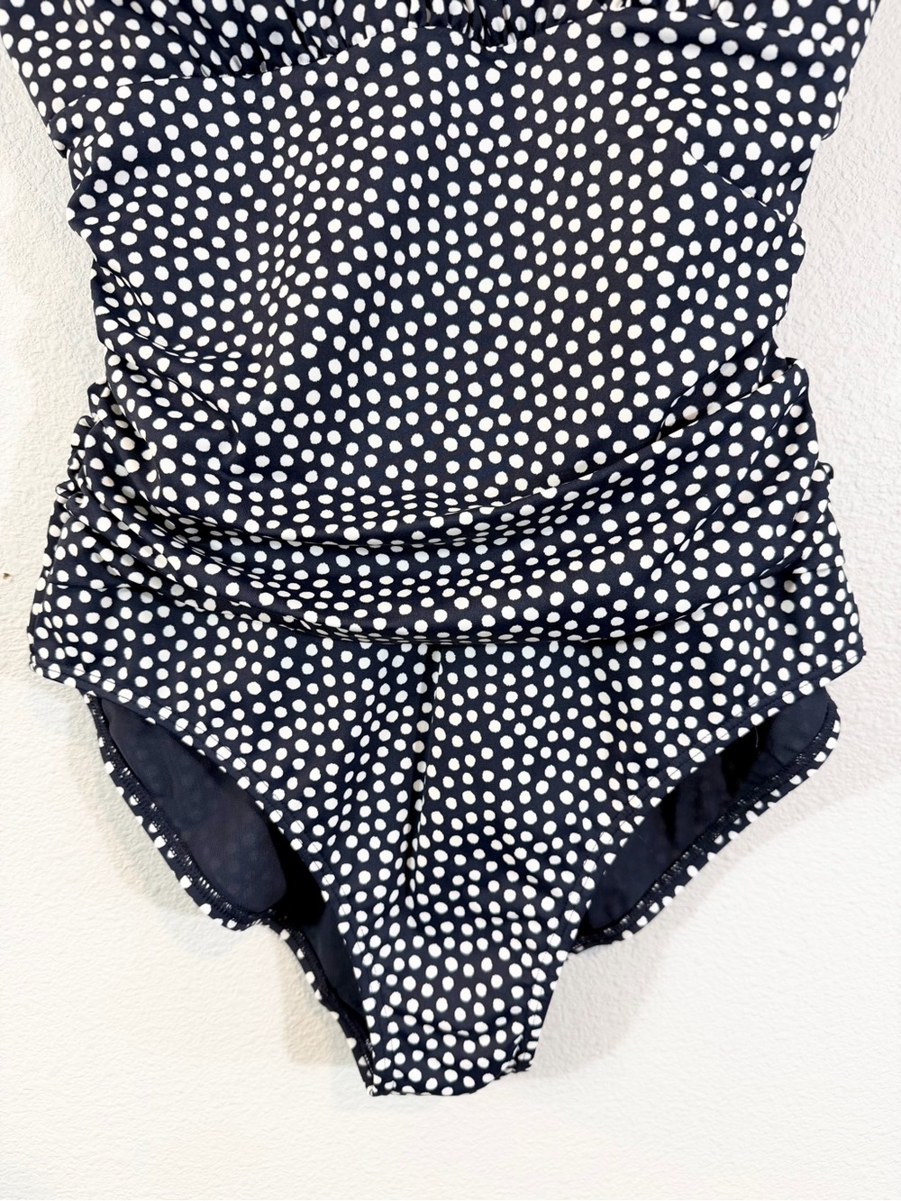 Boden Talamanca Swimsuit Size US 8R One Piece Navy White Polka Dot Resort Beach - Picture 5 of 12